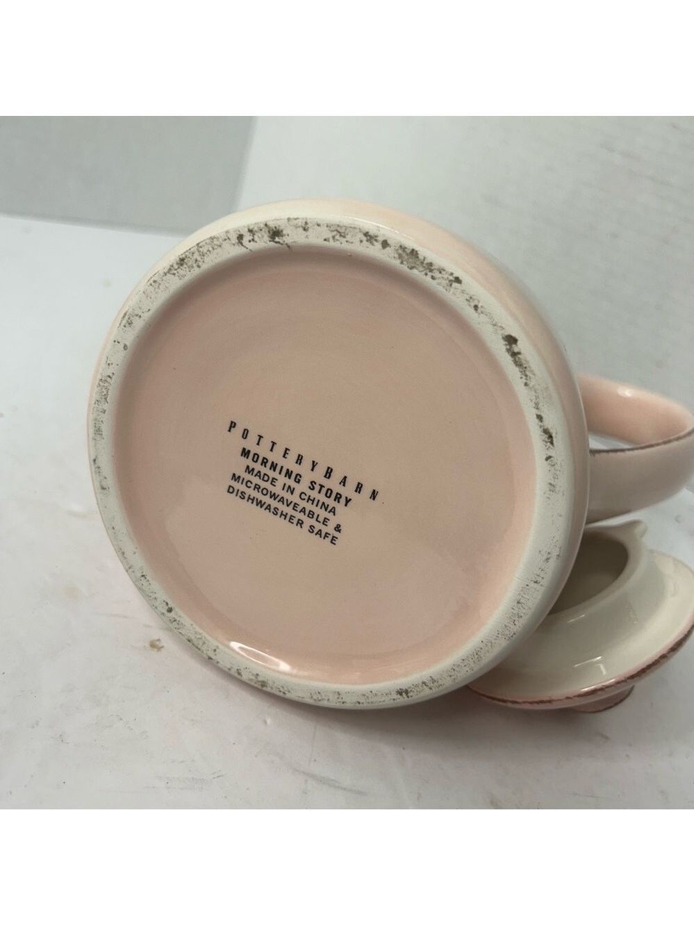 Pottery Barn Blush Pink Ceramic Teapot Tea Party English Garden Event - Picture 7 of 7